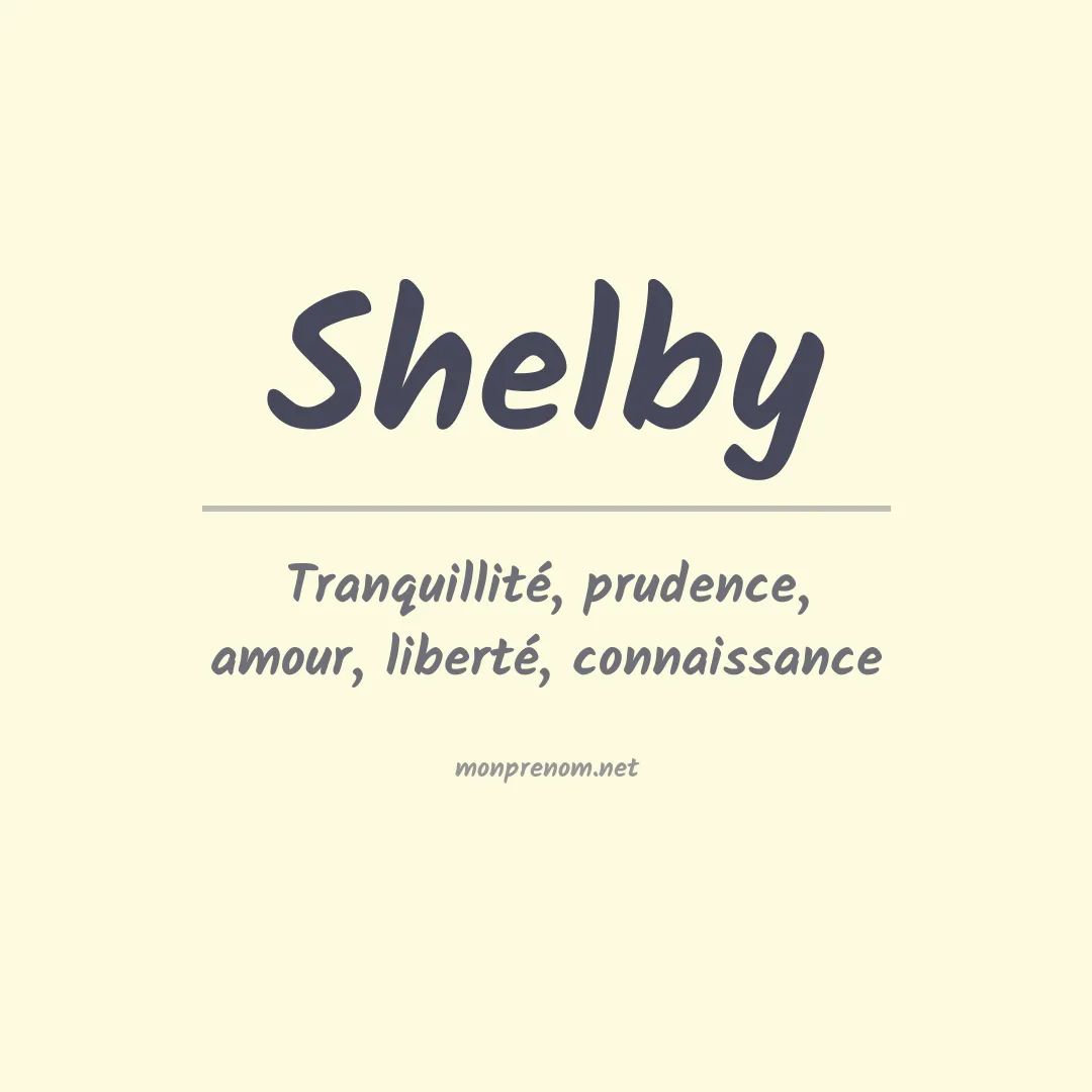 Prénom Shelby