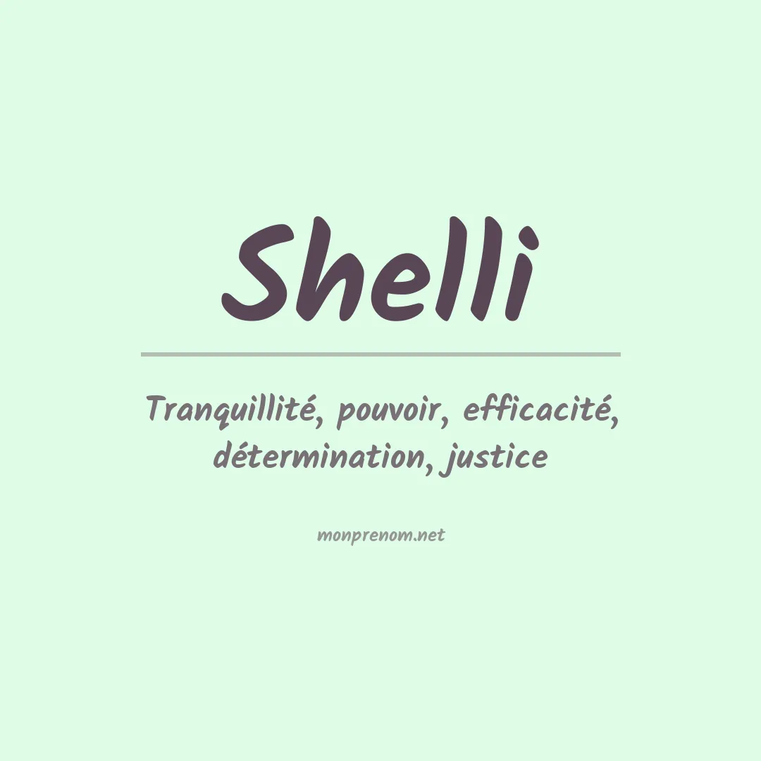 Prénom Shelli