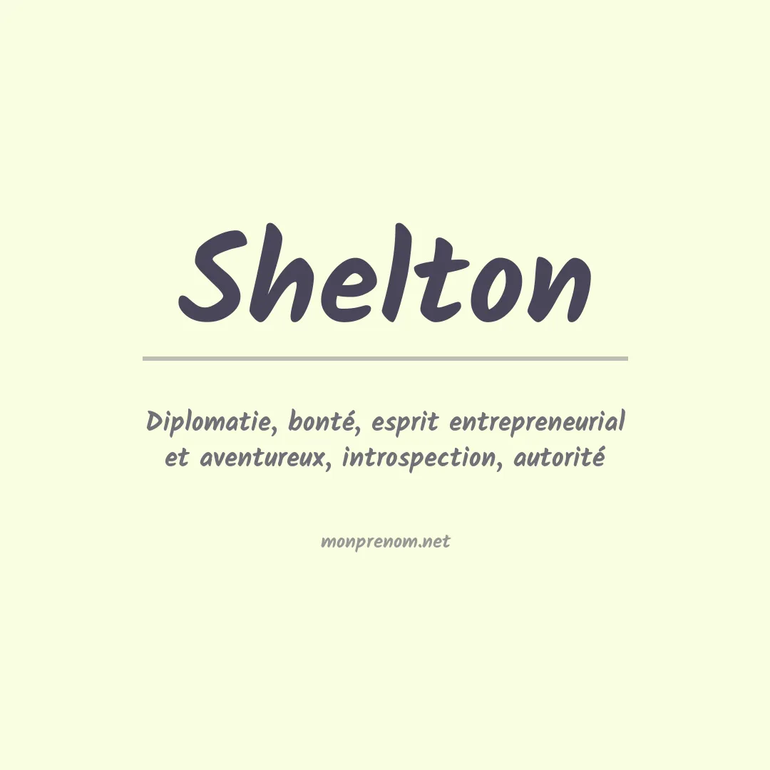 Prénom Shelton