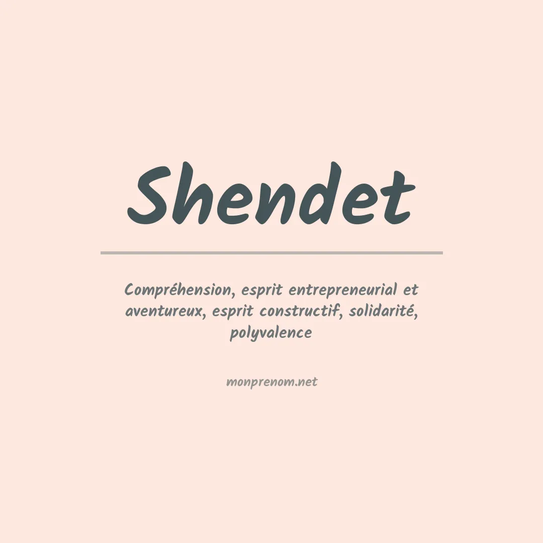Signification du prénom Shendet