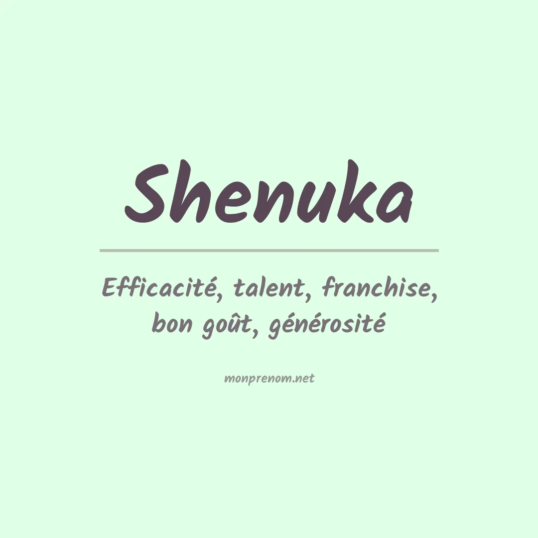 Prénom Shenuka