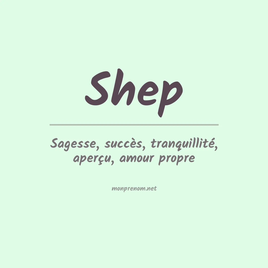 Signification du prénom Shep