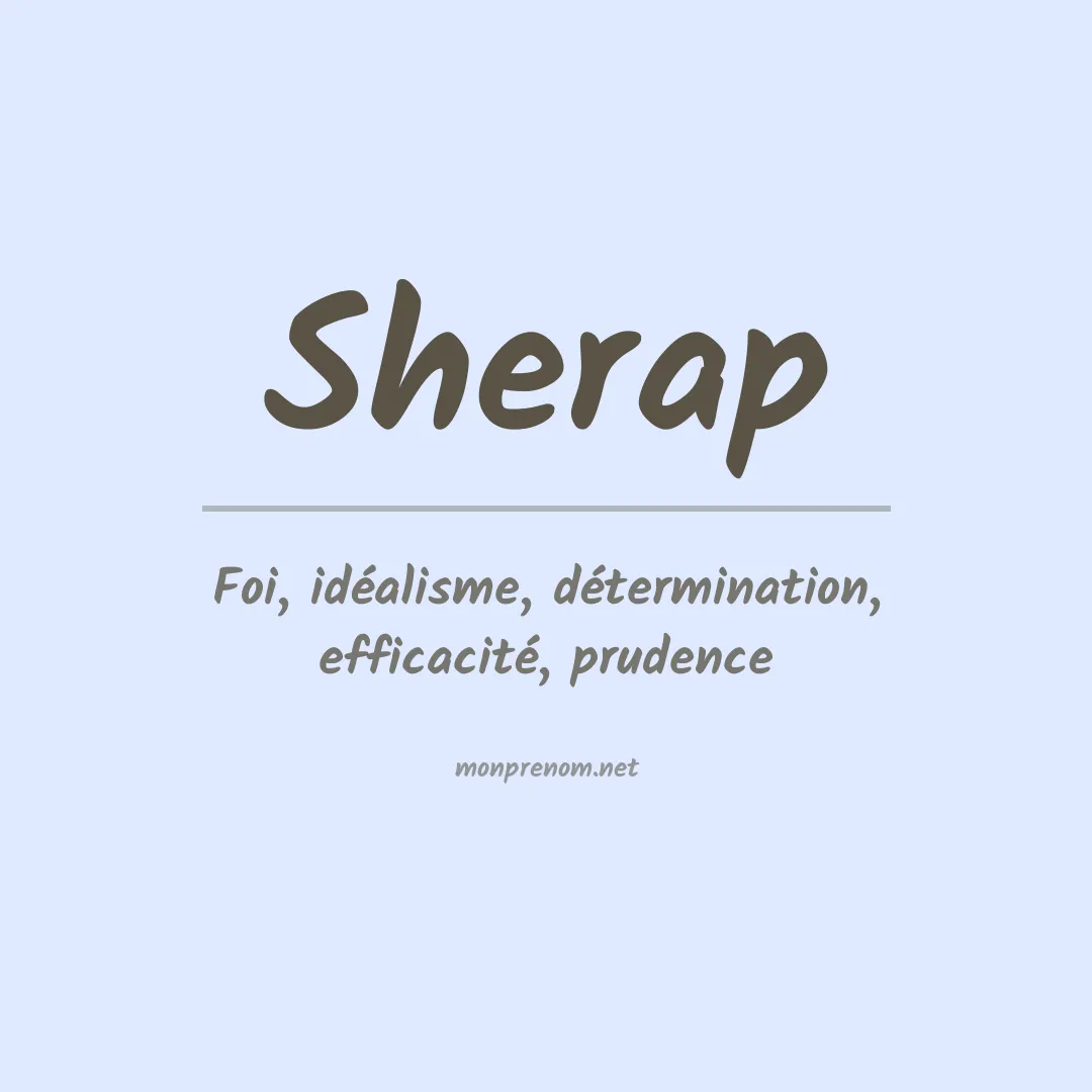 Signification du prénom Sherap