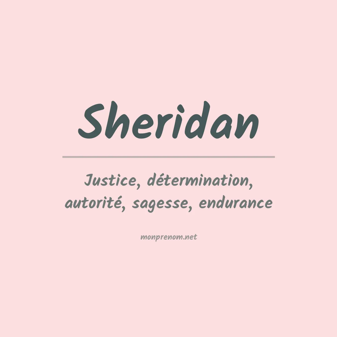 Prénom Sheridan