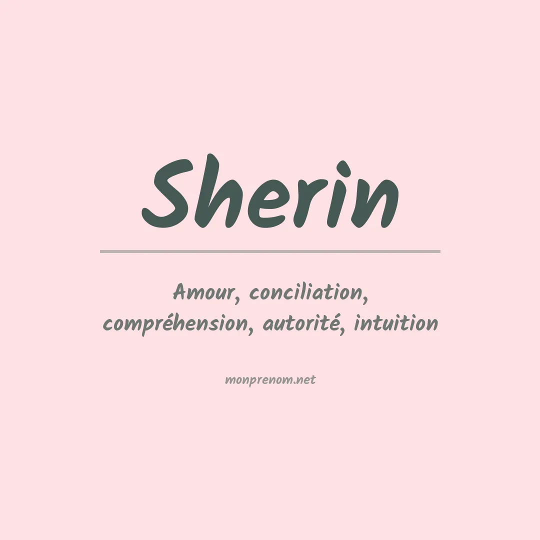 Prénom Sherin