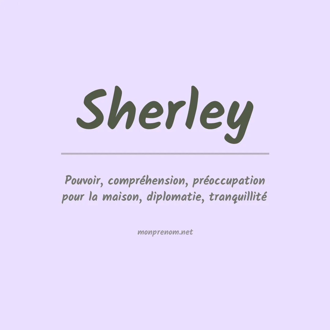 Prénom Sherley