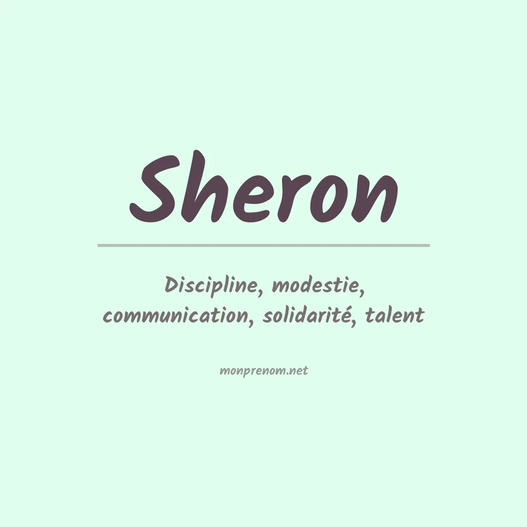 Signification du prénom Sheron