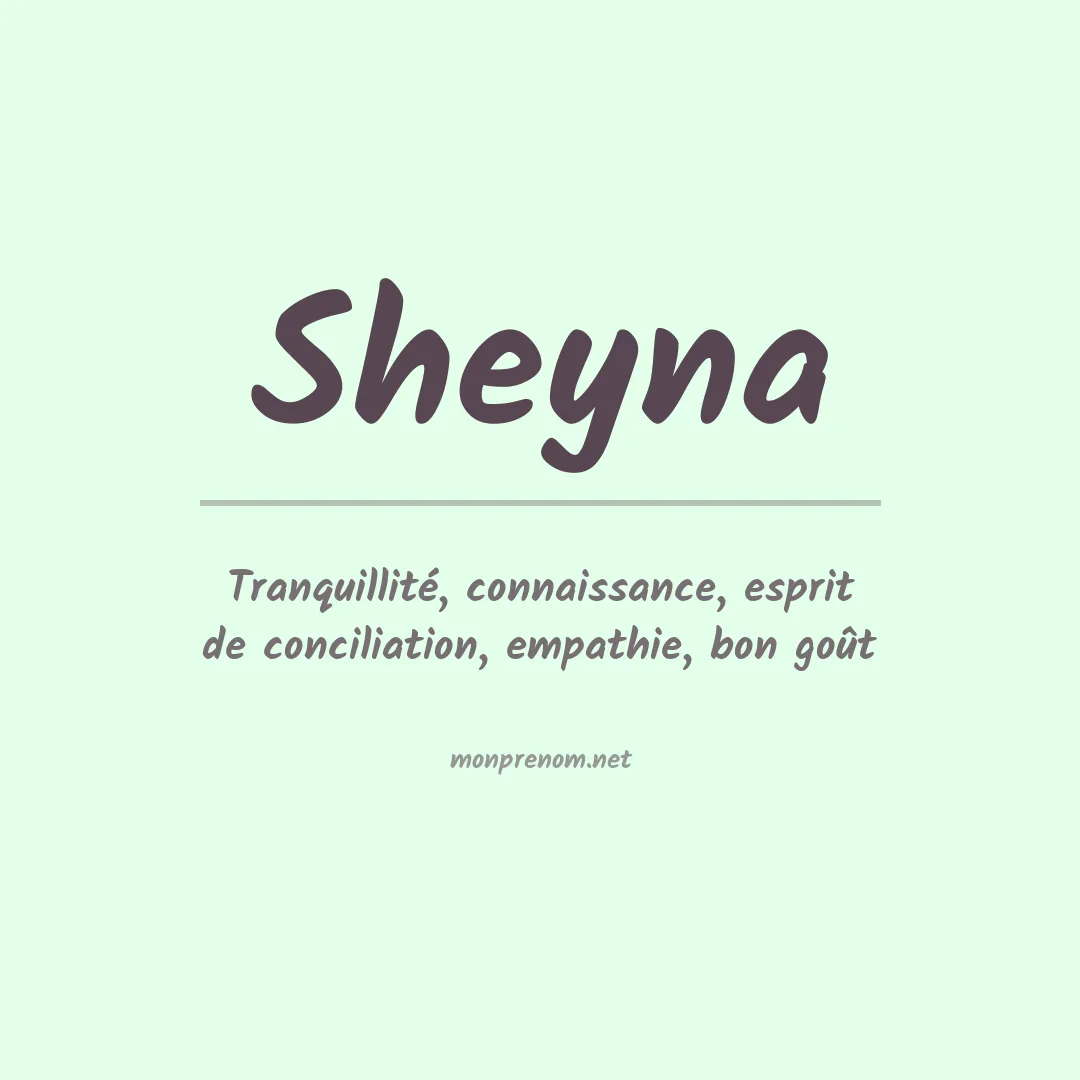 Prénom Sheyna