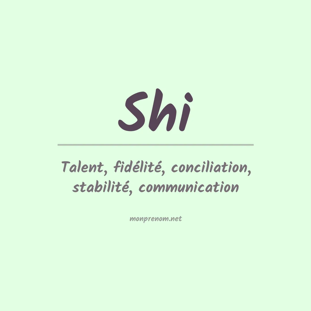 Prénom Shi