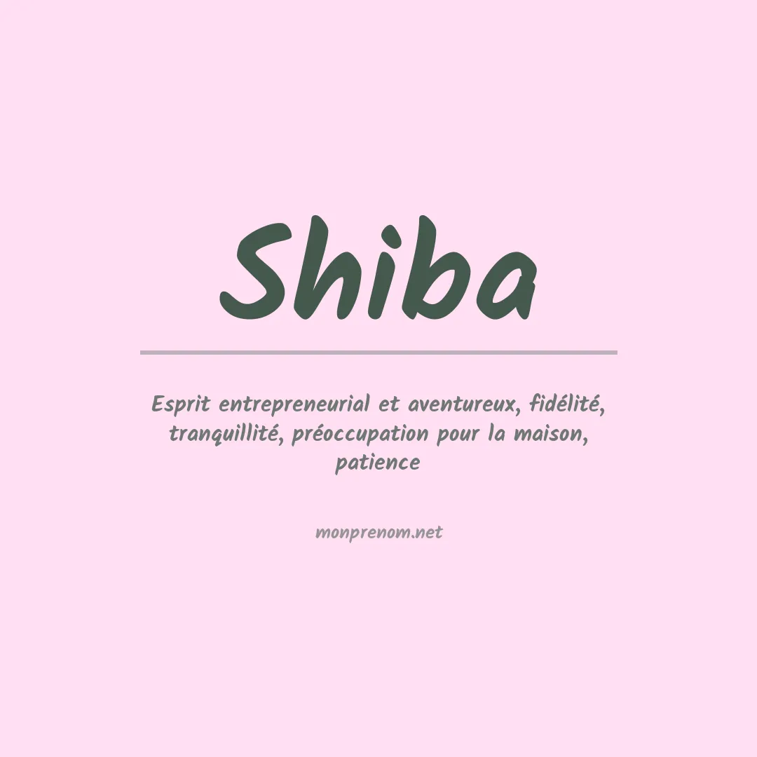 Prénom Shiba