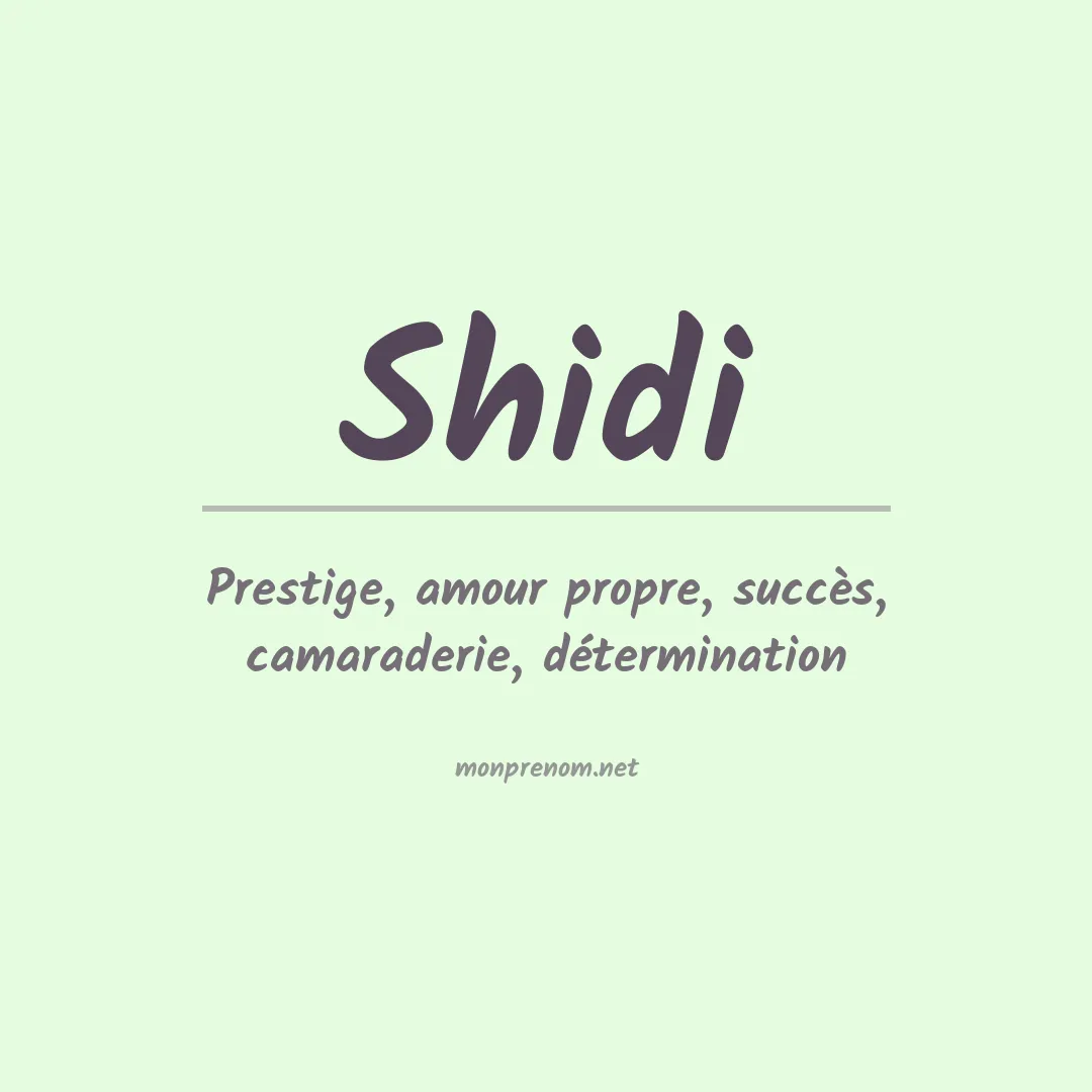Prénom Shidi