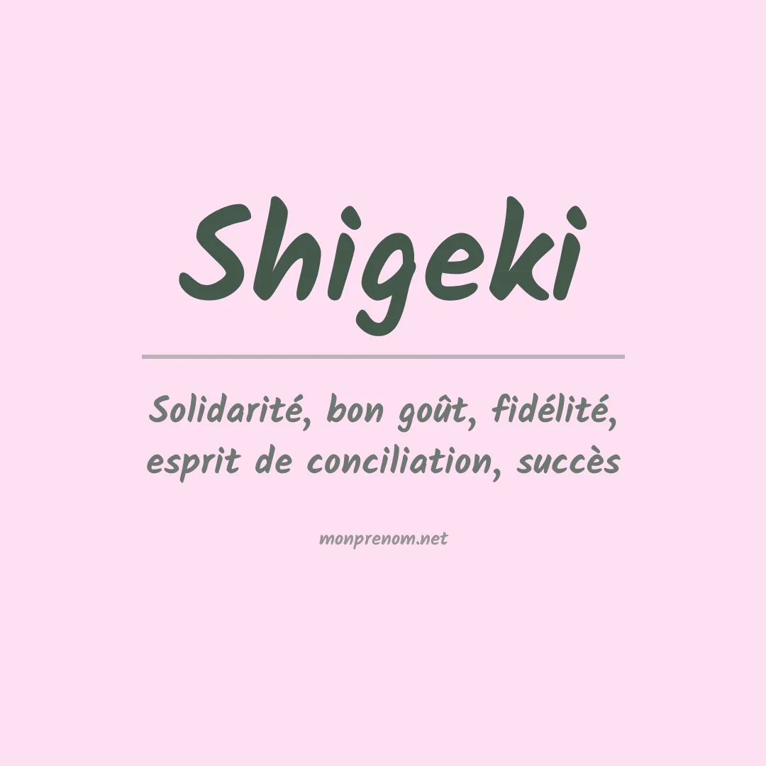 Prénom Shigeki