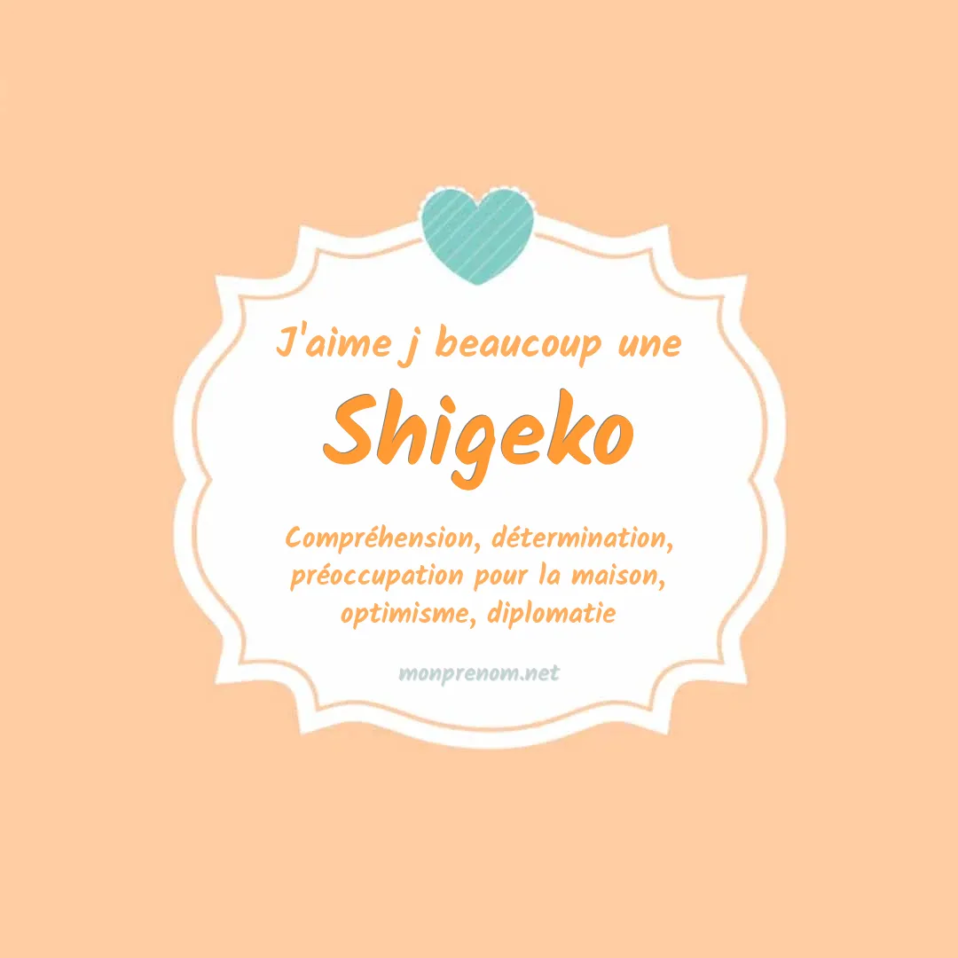 J'aime beaucoup Shigeko