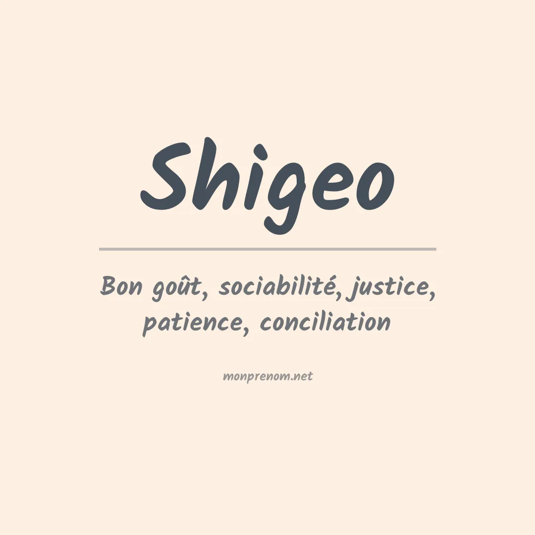 Signification du prénom Shigeo