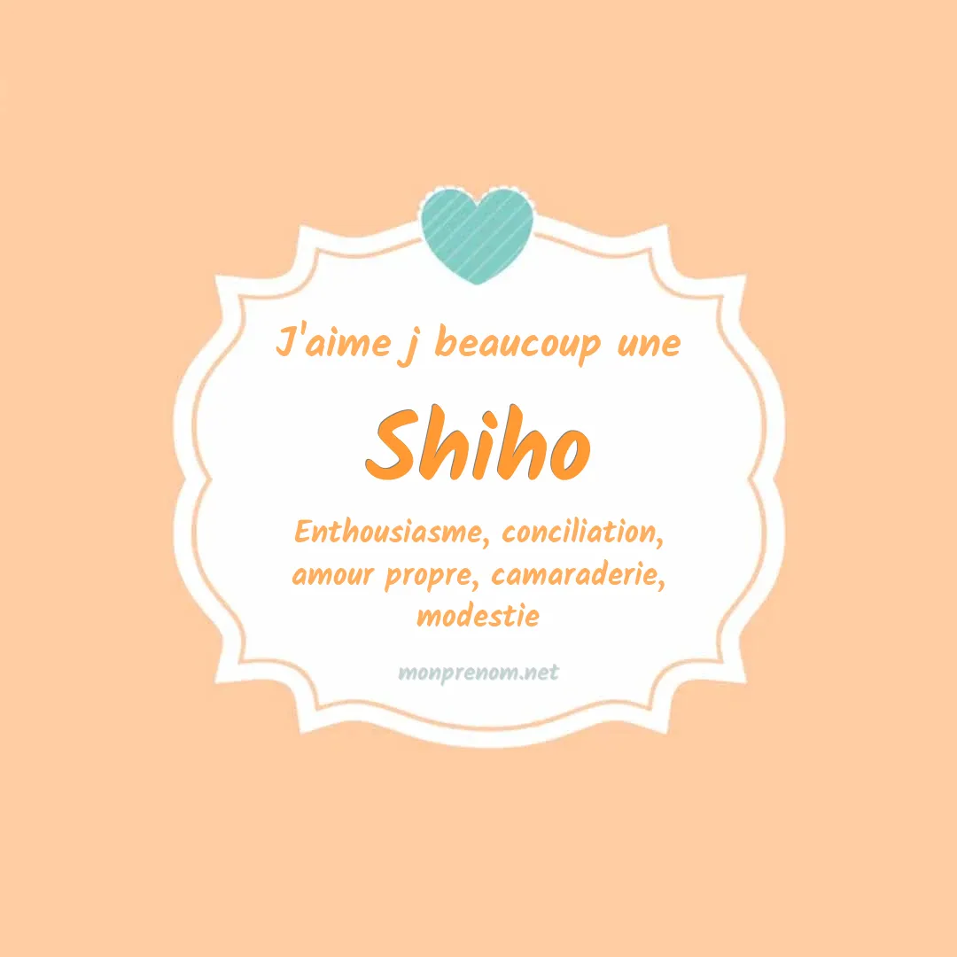J'aime beaucoup Shiho