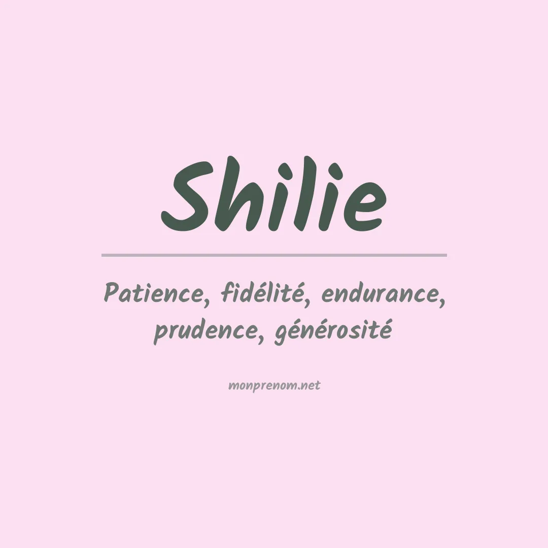 Prénom Shilie