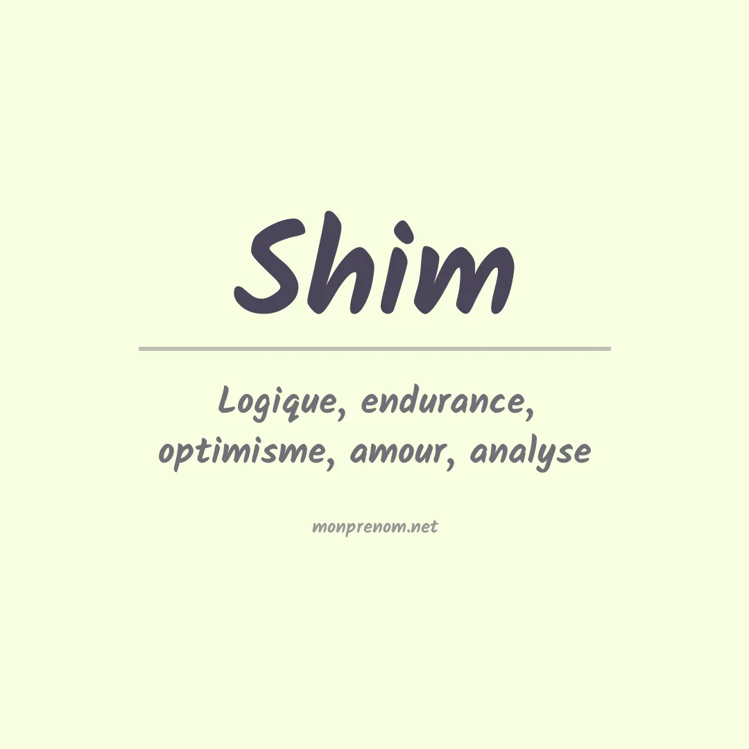 Prénom Shim