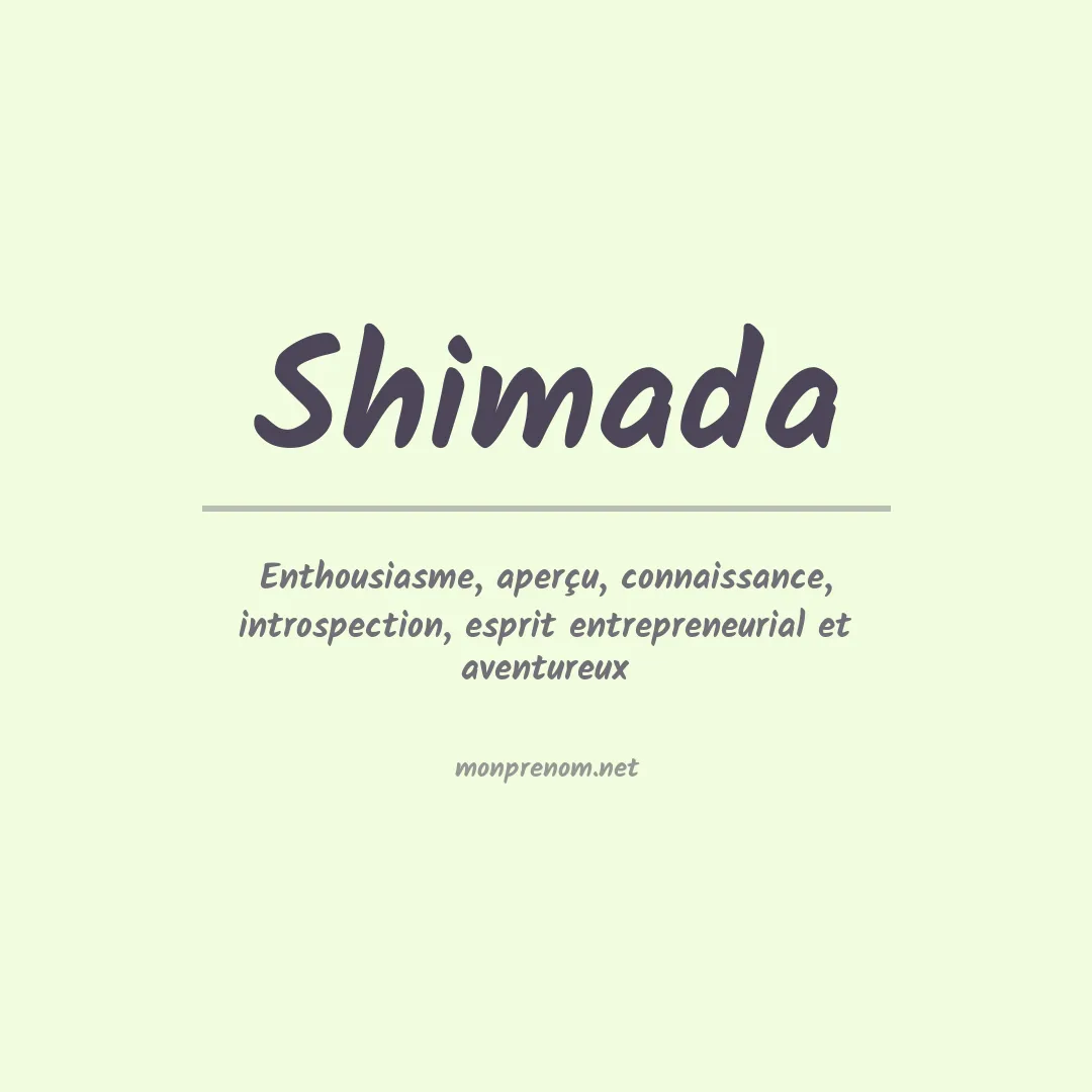 Prénom Shimada
