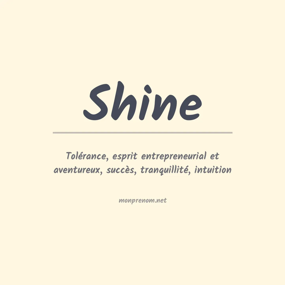 Prénom Shine