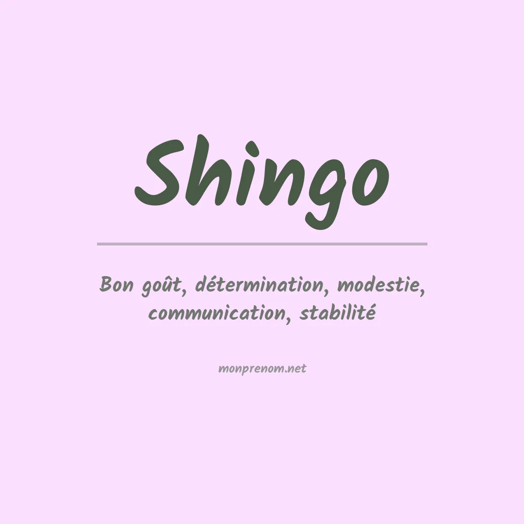 Signification du prénom Shingo