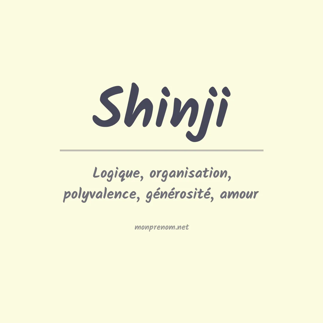 Signification du prénom Shinji