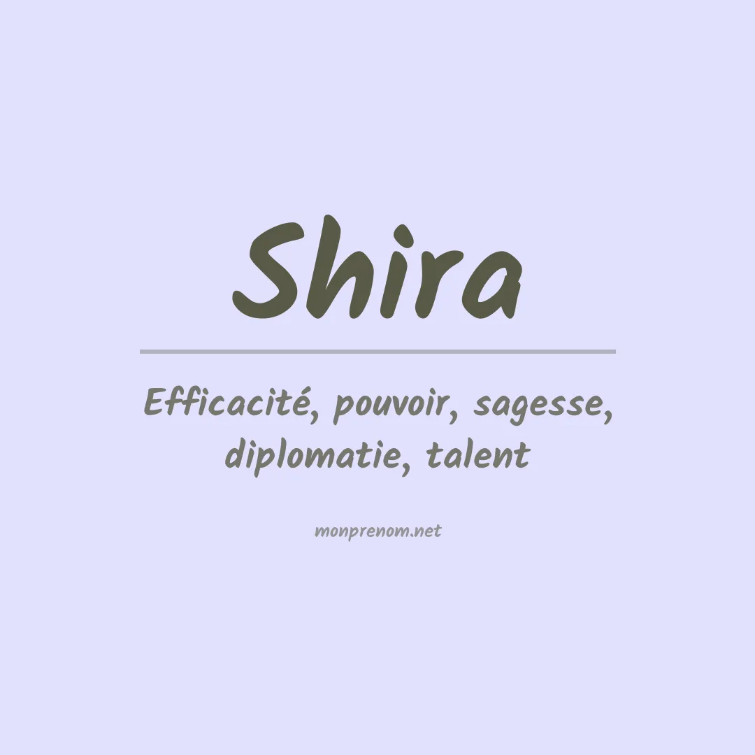 Prénom Shira