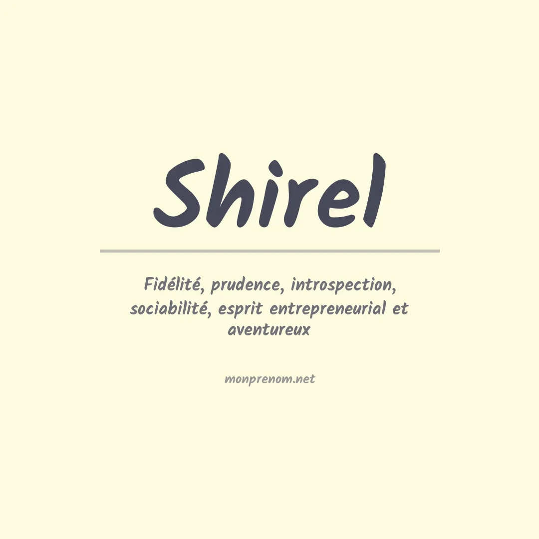 Signification du prénom Shirel