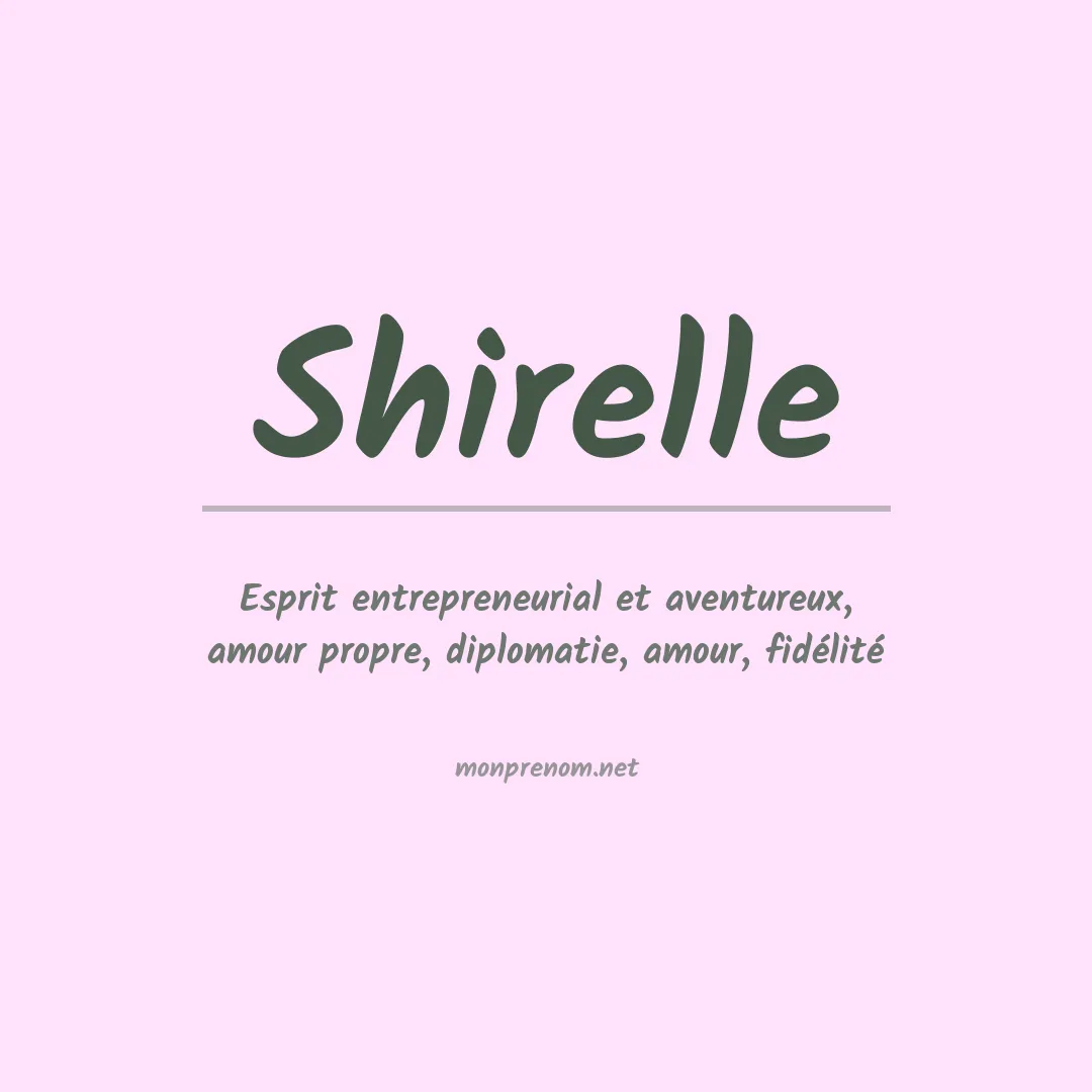 Signification du prénom Shirelle