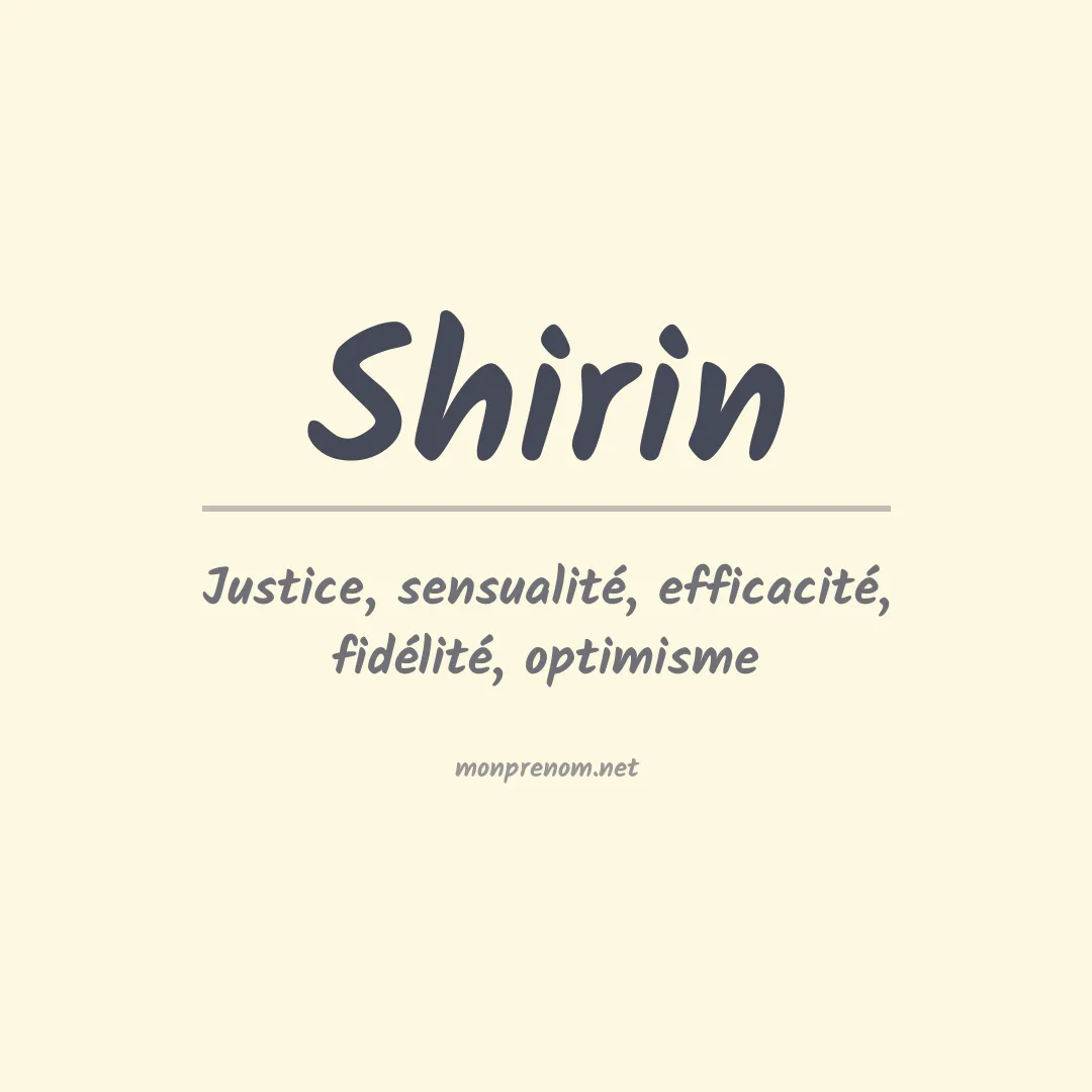 Prénom Shirin