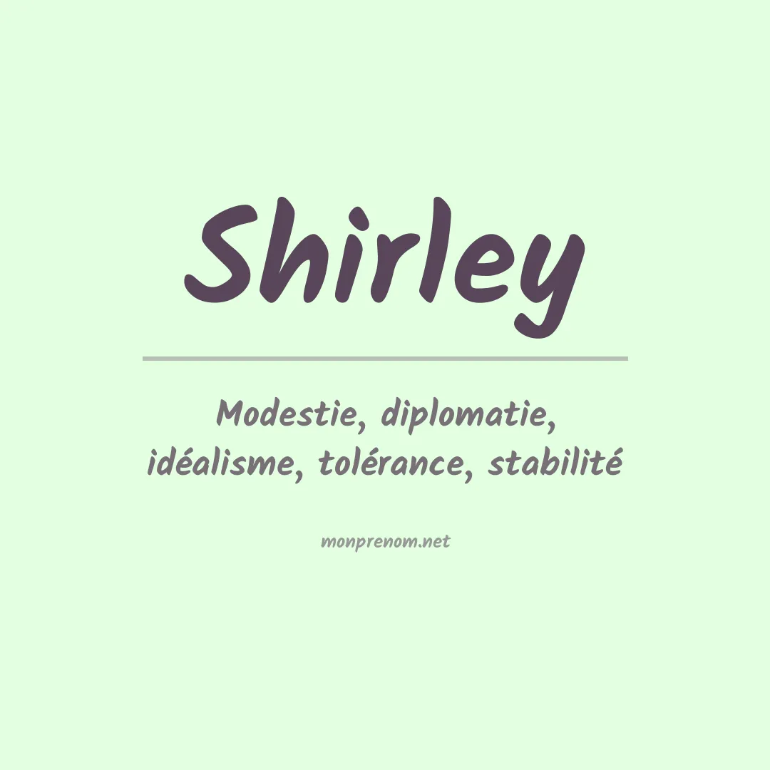 Prénom Shirley