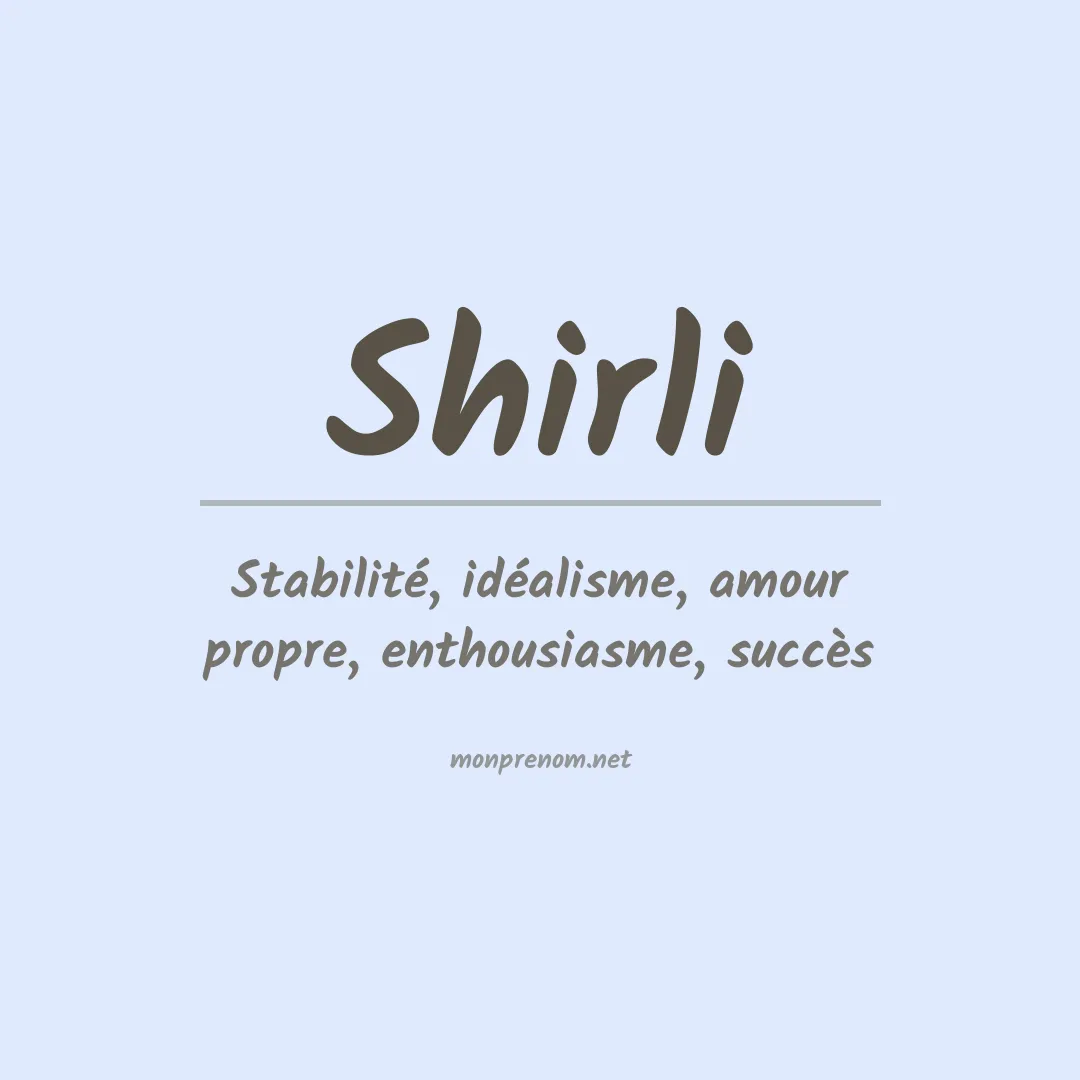 Prénom Shirli