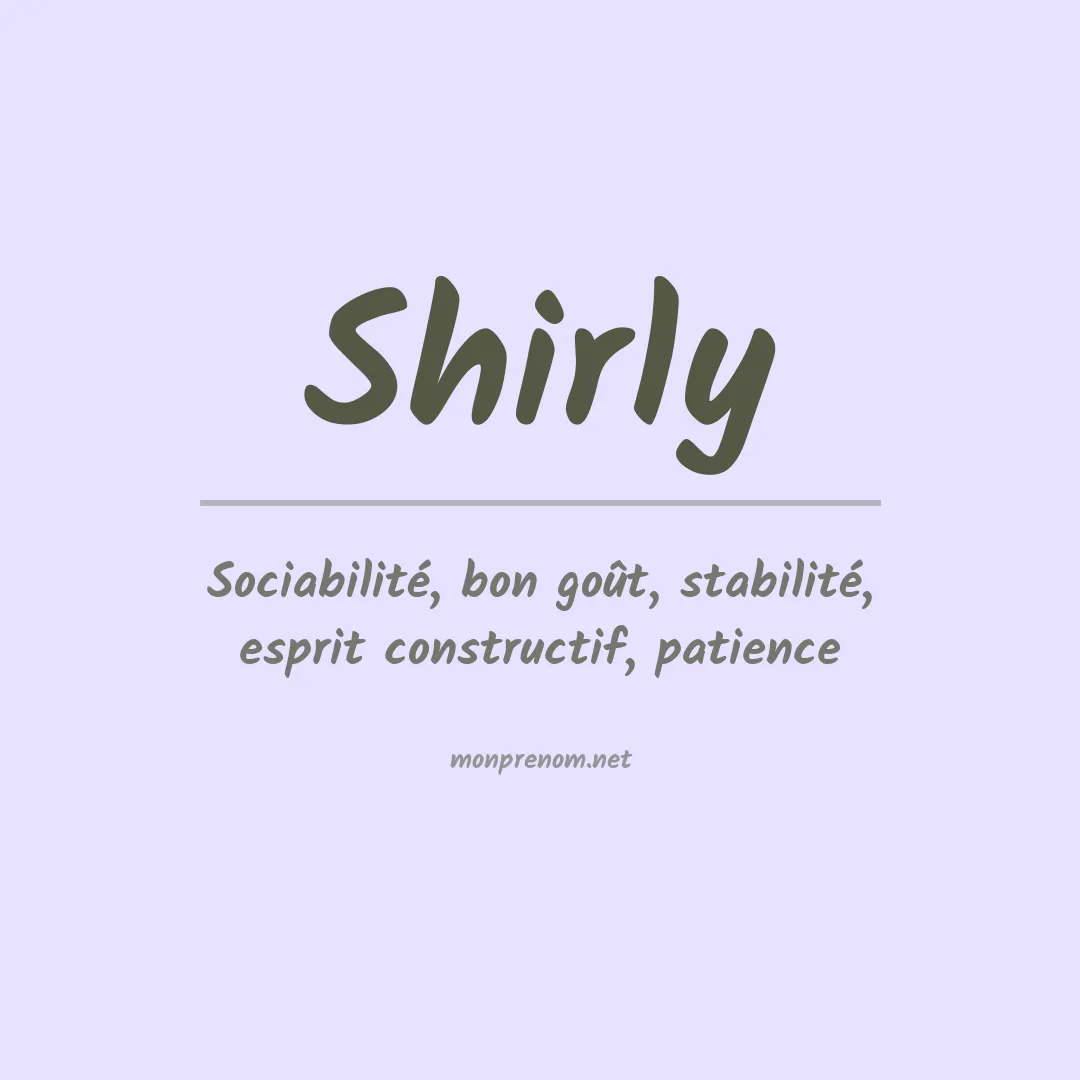 Prénom Shirly