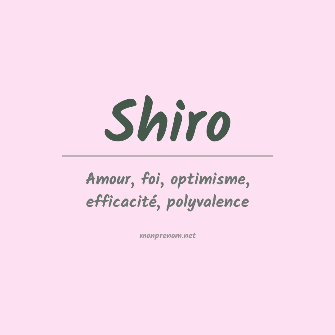 Prénom Shiro
