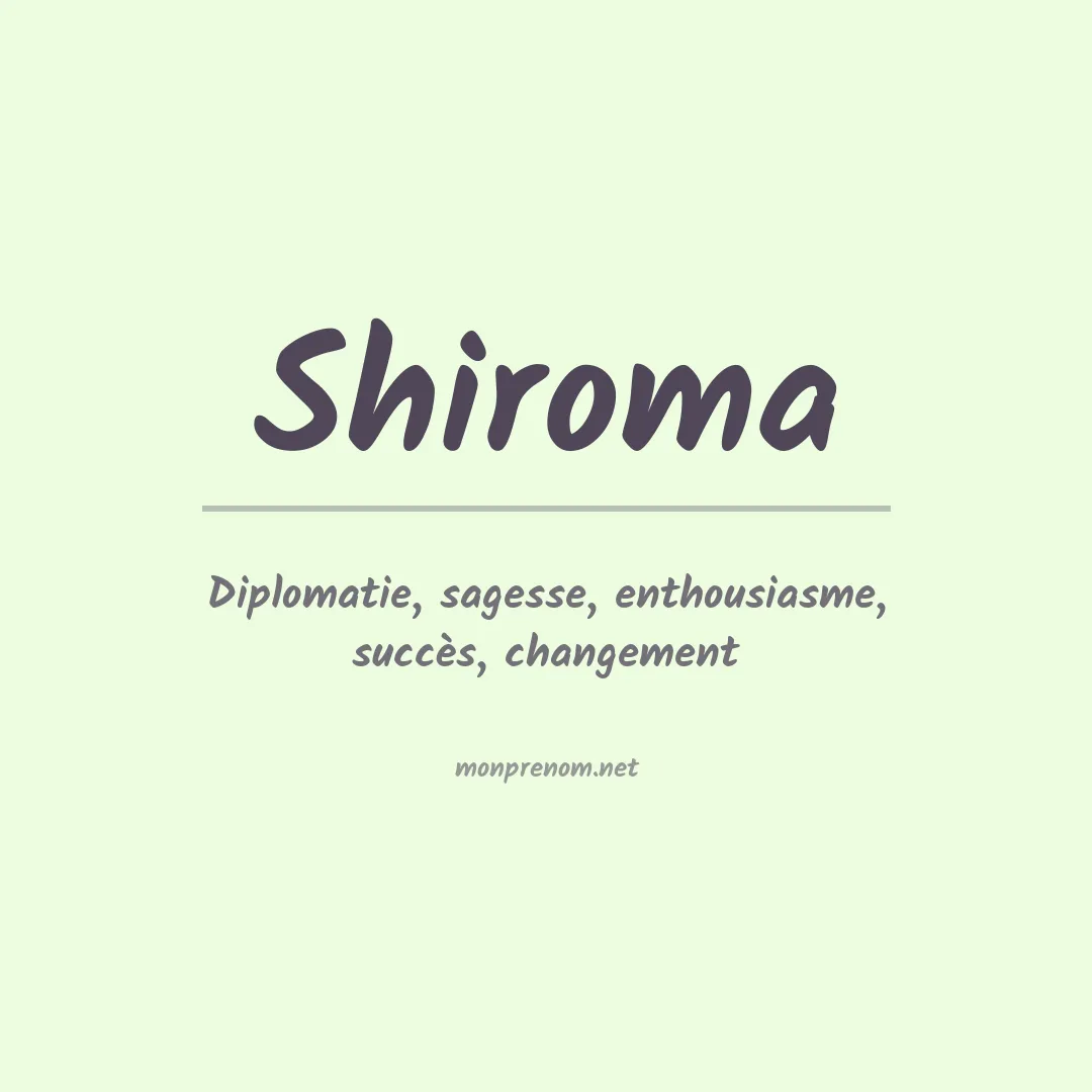Prénom Shiroma