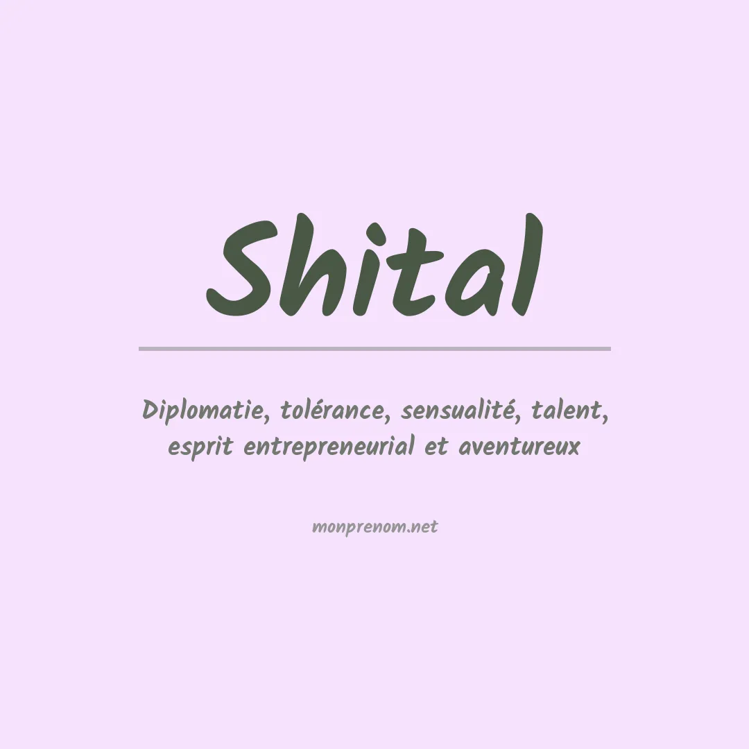 Signification du prénom Shital