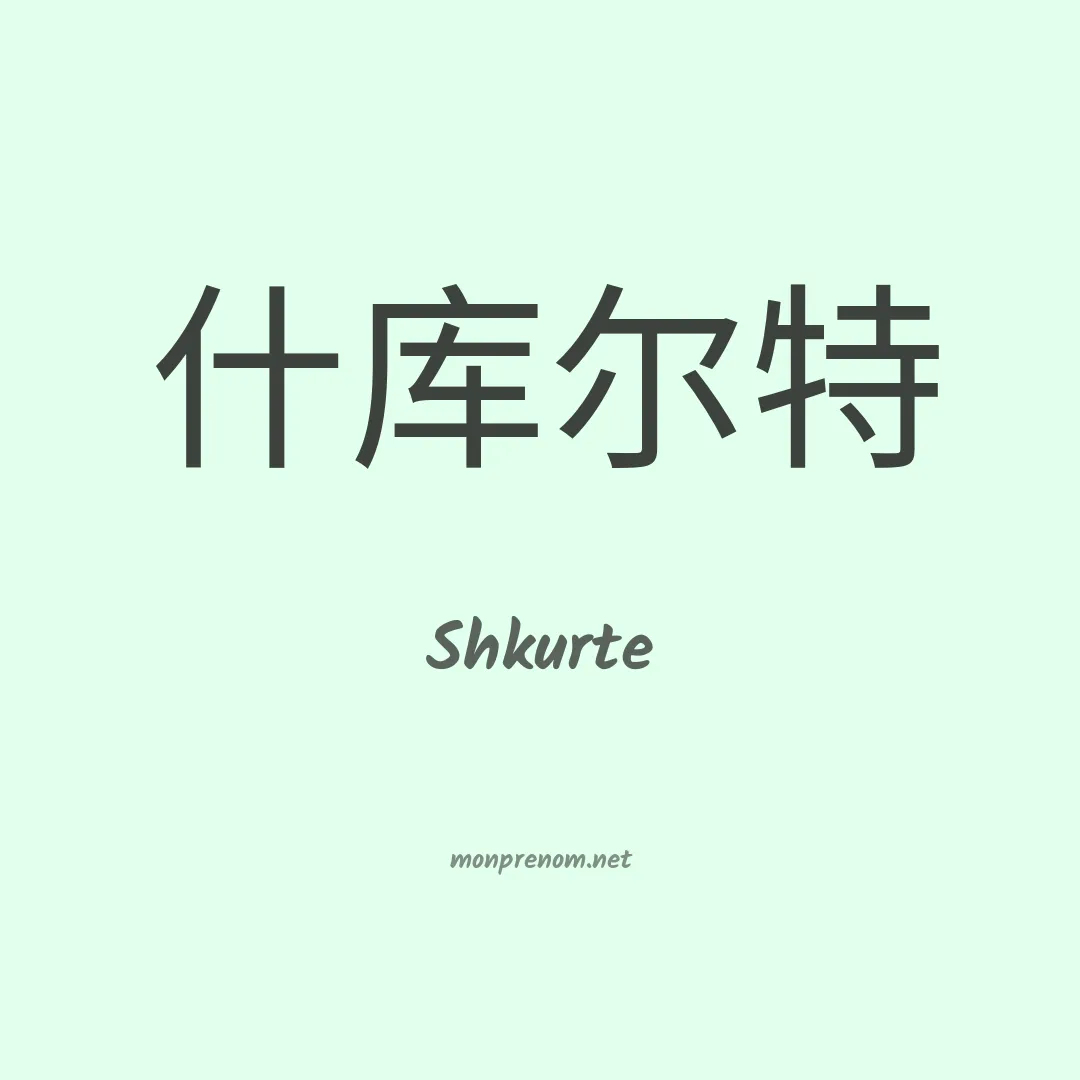Shkurte en chinois