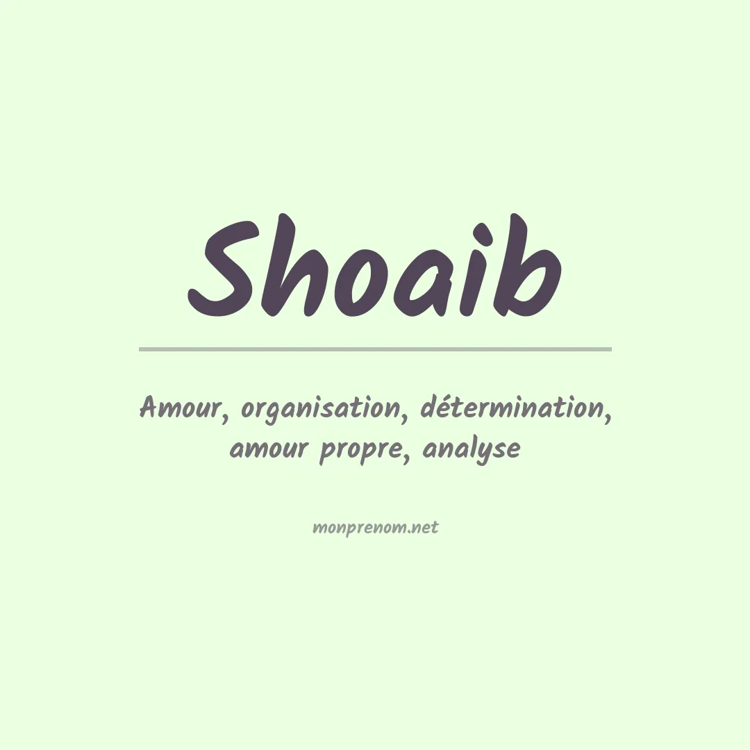 Prénom Shoaib
