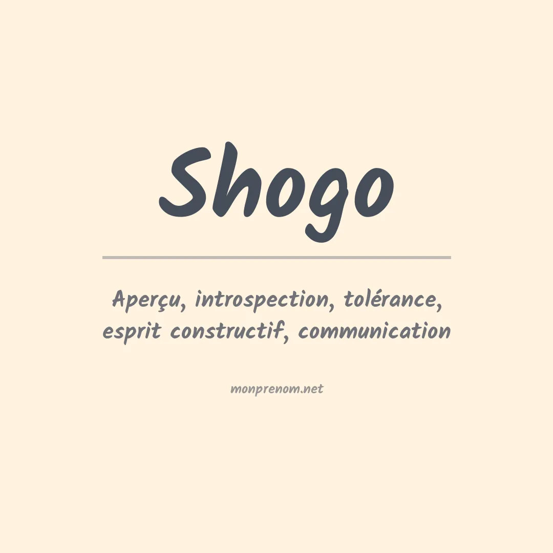 Signification du prénom Shogo