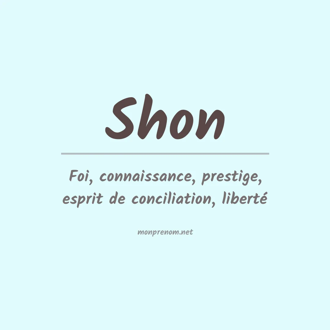 Prénom Shon