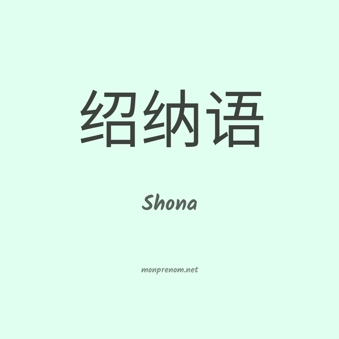 Shona en chinois