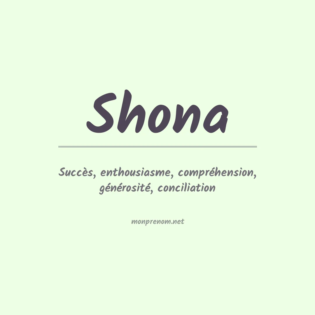 Prénom Shona