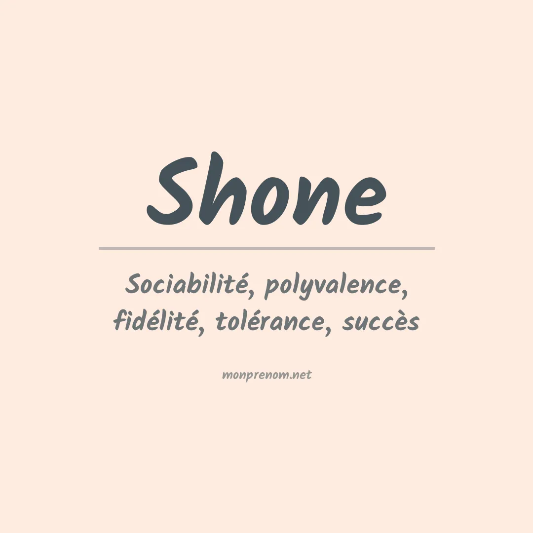 Prénom Shone