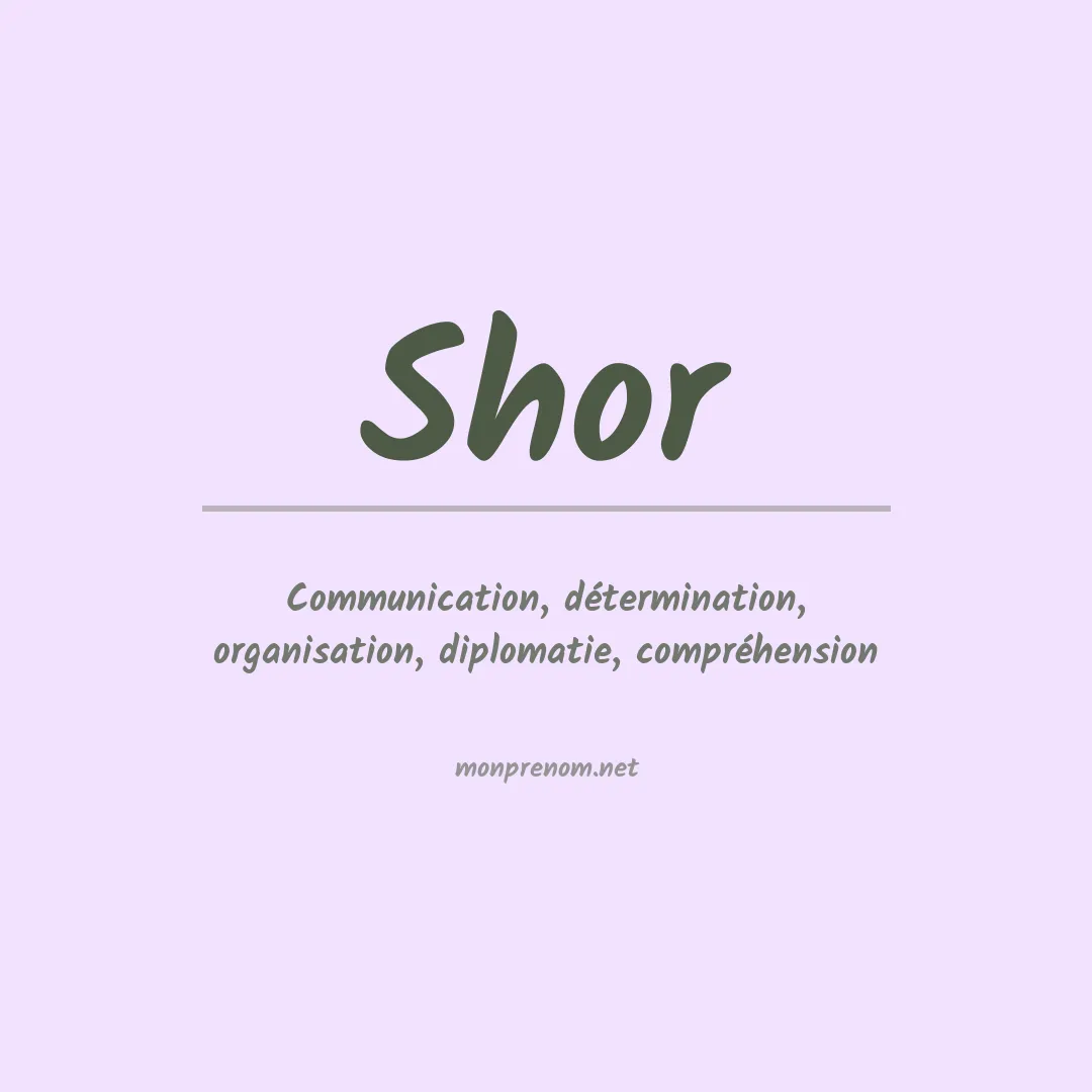 Prénom Shor