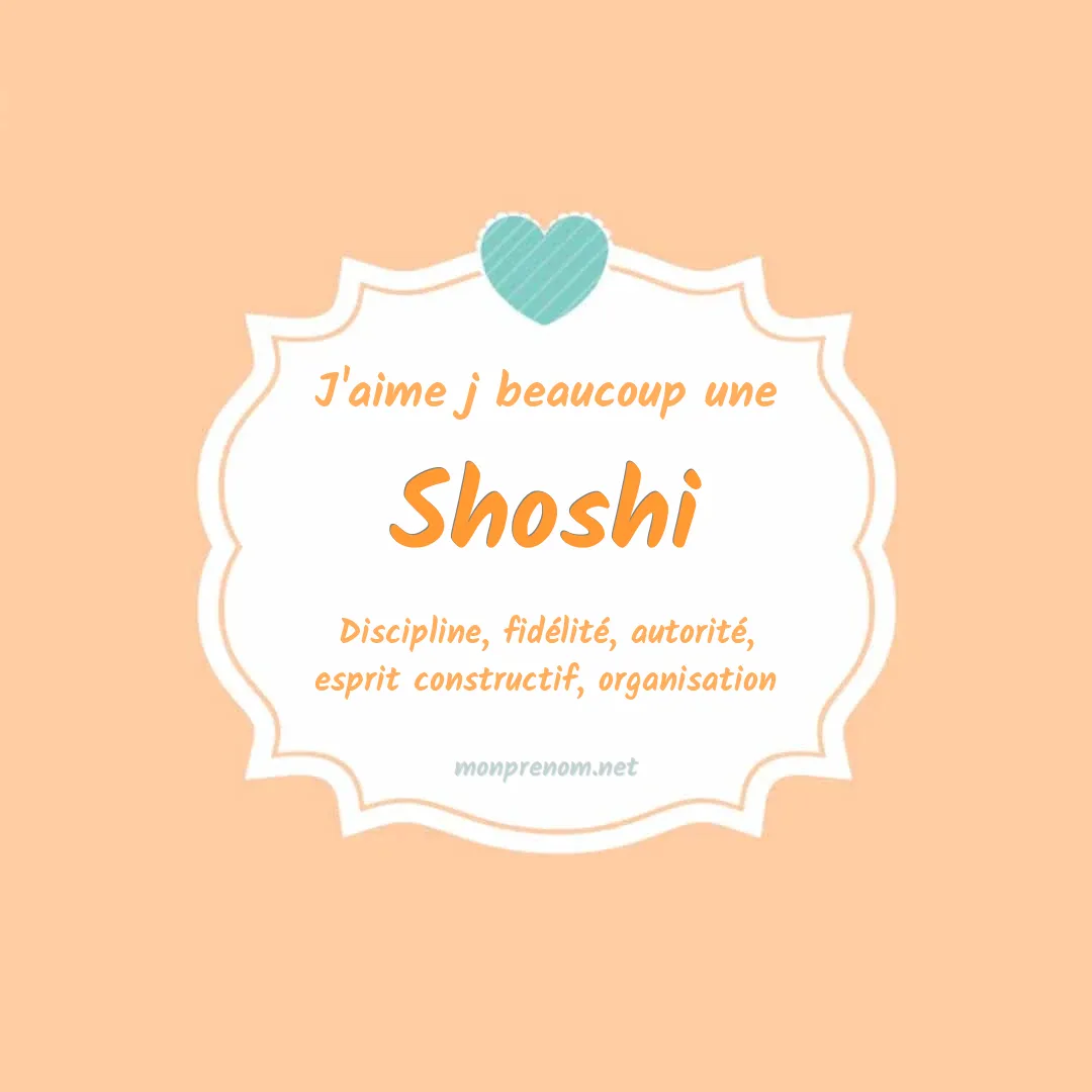 J'aime beaucoup Shoshi