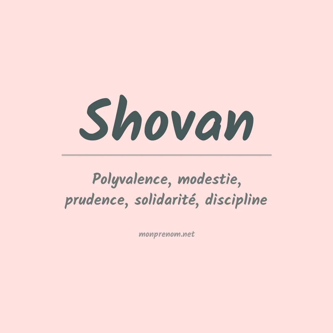 Prénom Shovan