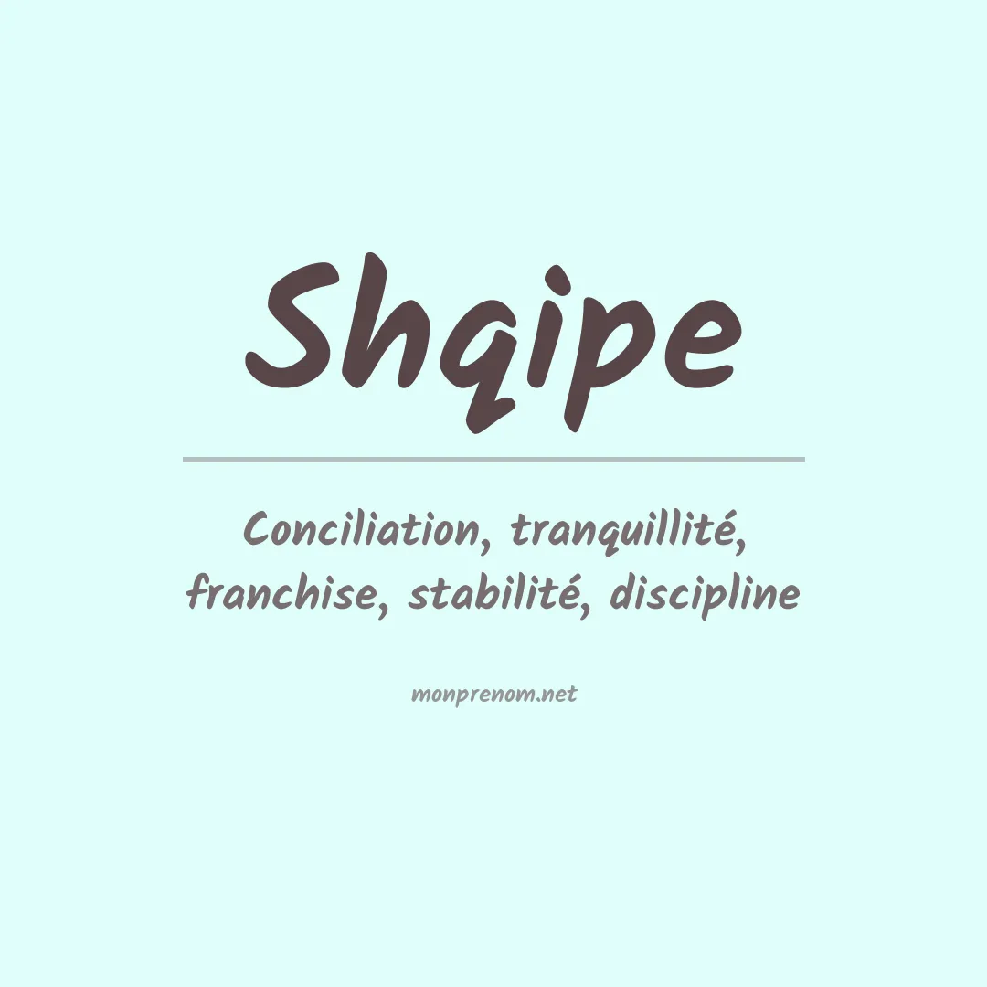Signification du prénom Shqipe
