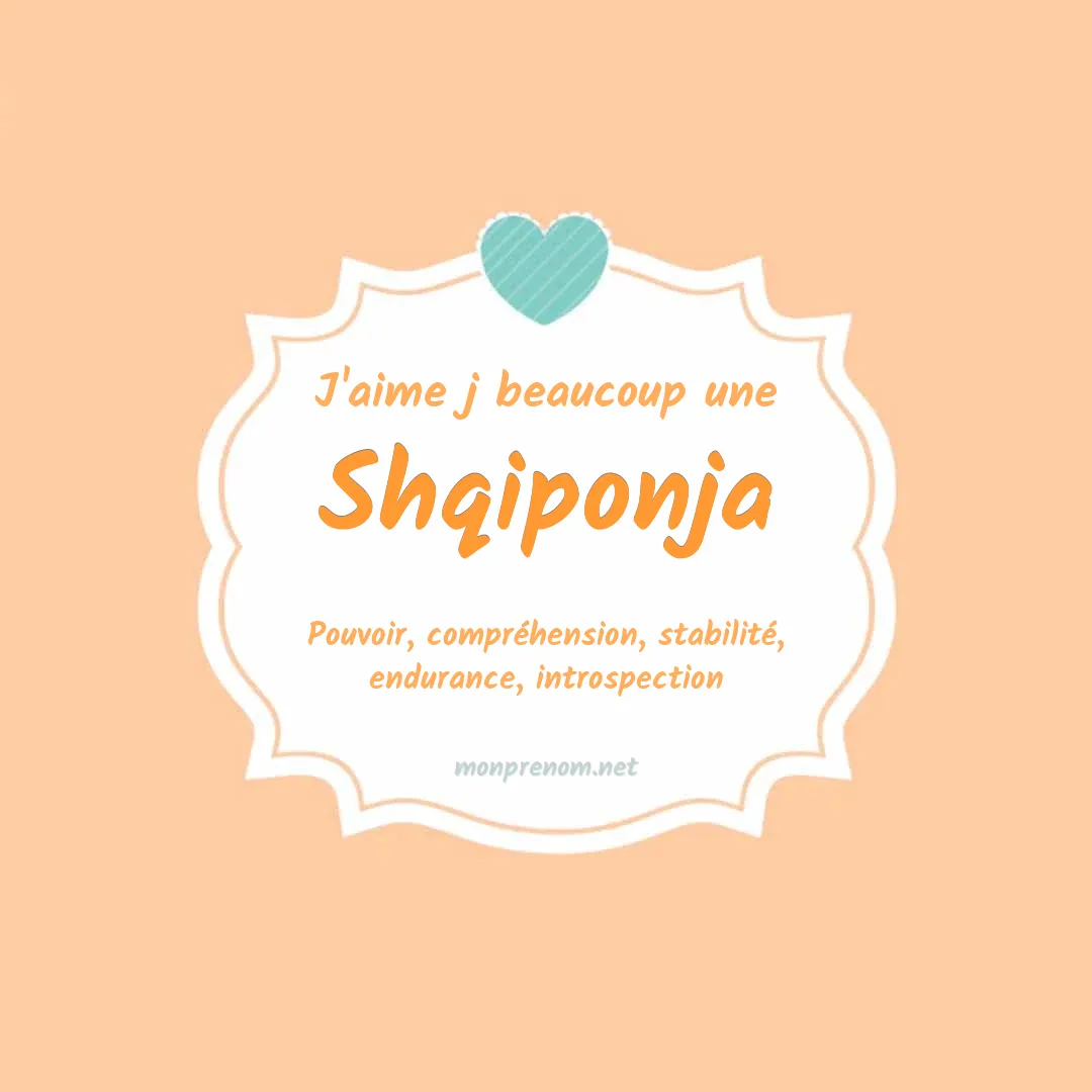 J'aime beaucoup Shqiponja