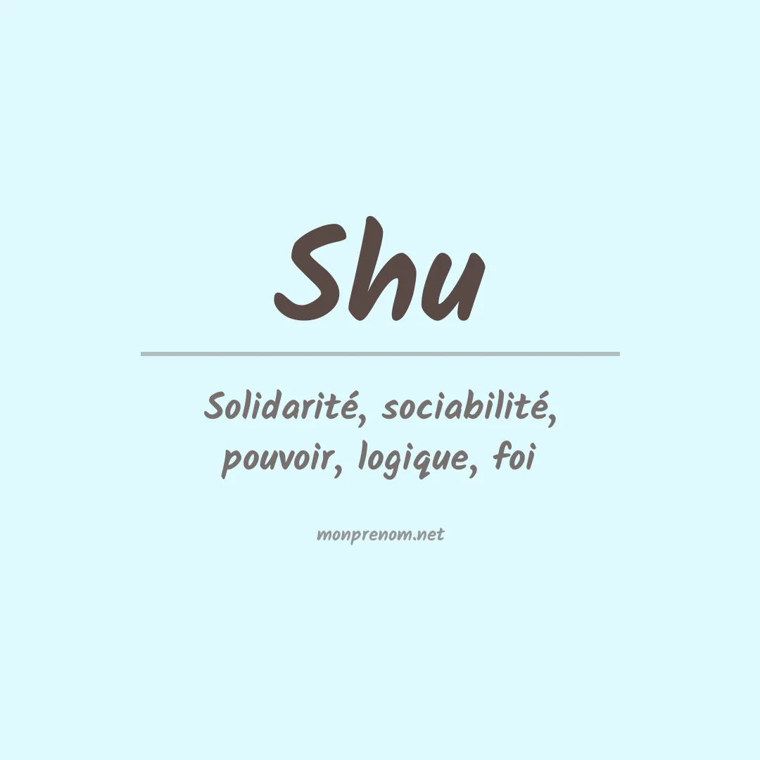 Prénom Shu