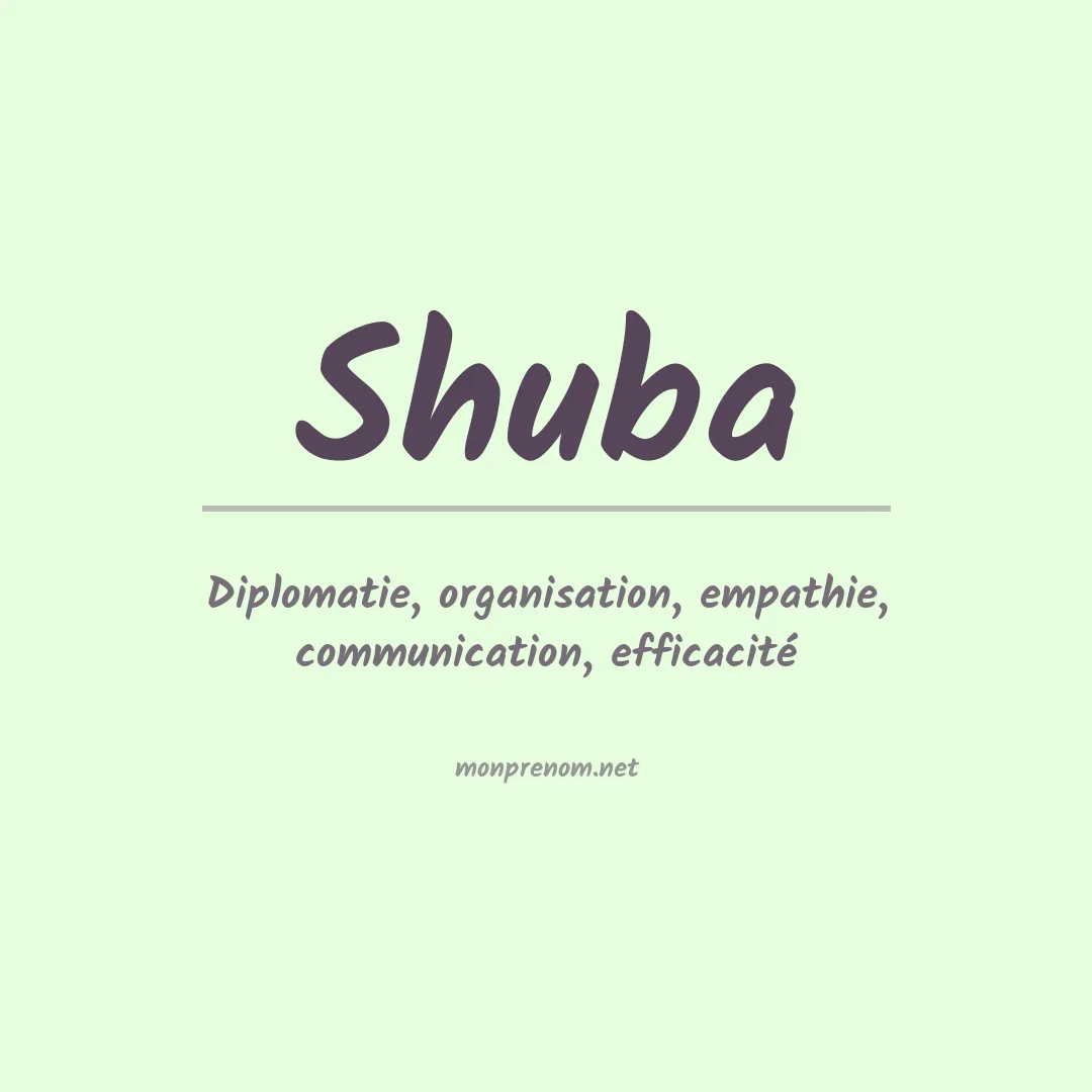 Prénom Shuba
