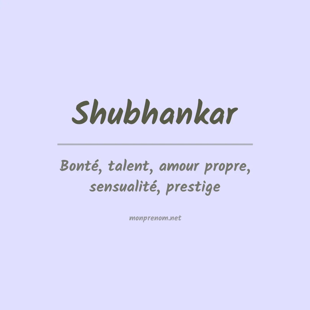 Prénom Shubhankar